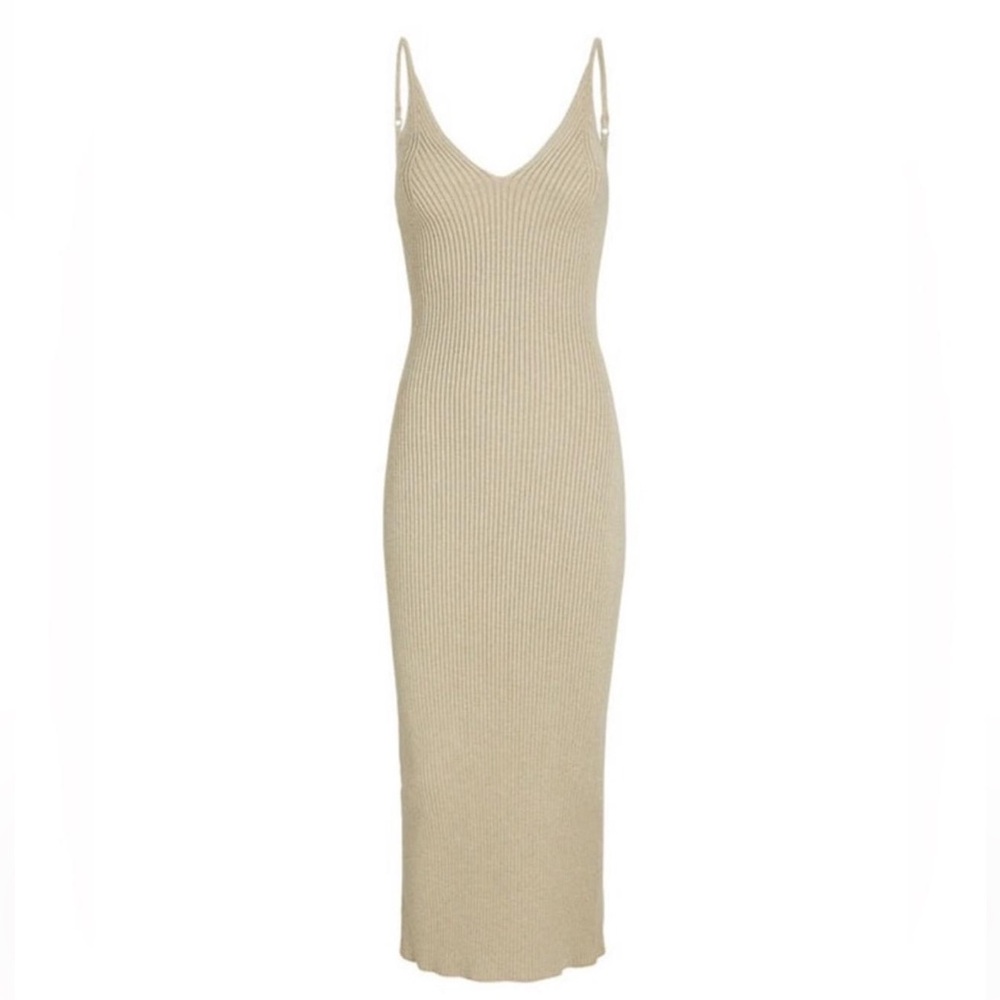 NWOT Sablyn Allison Ribbed Knit Midi Dress in Blizzard Size S